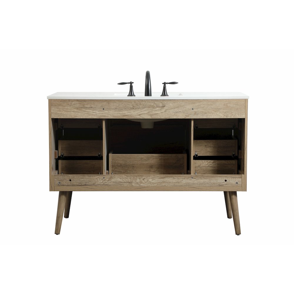 48 inch Single bathroom vanity in natural oak