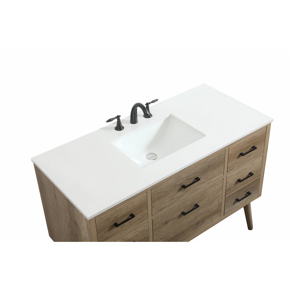 48 inch Single bathroom vanity in natural oak