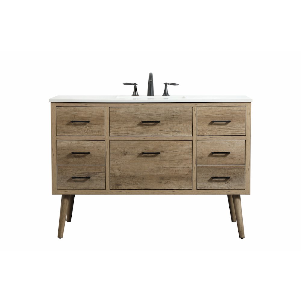 48 inch Single bathroom vanity in natural oak