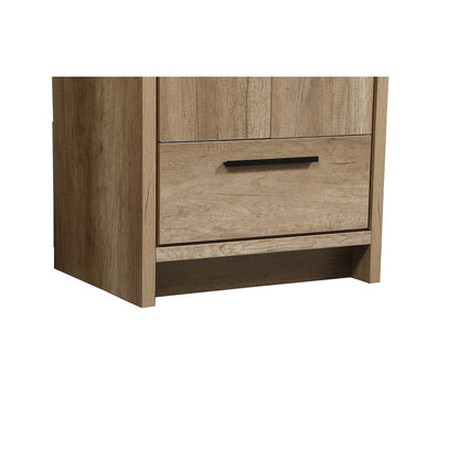 24 inch Single bathroom vanity in natural oak