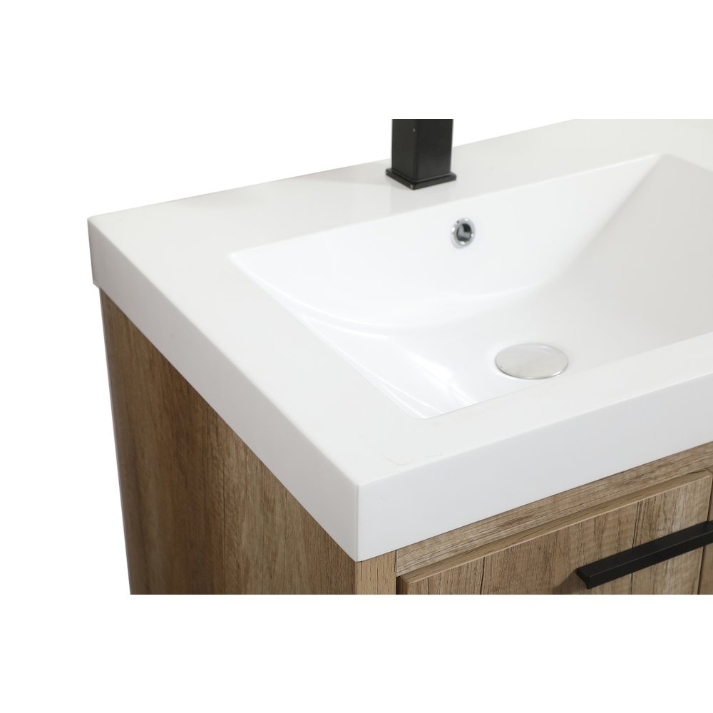 24 inch Single bathroom vanity in natural oak