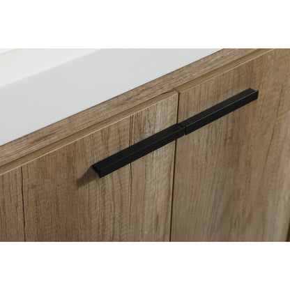 24 inch Single bathroom vanity in natural oak