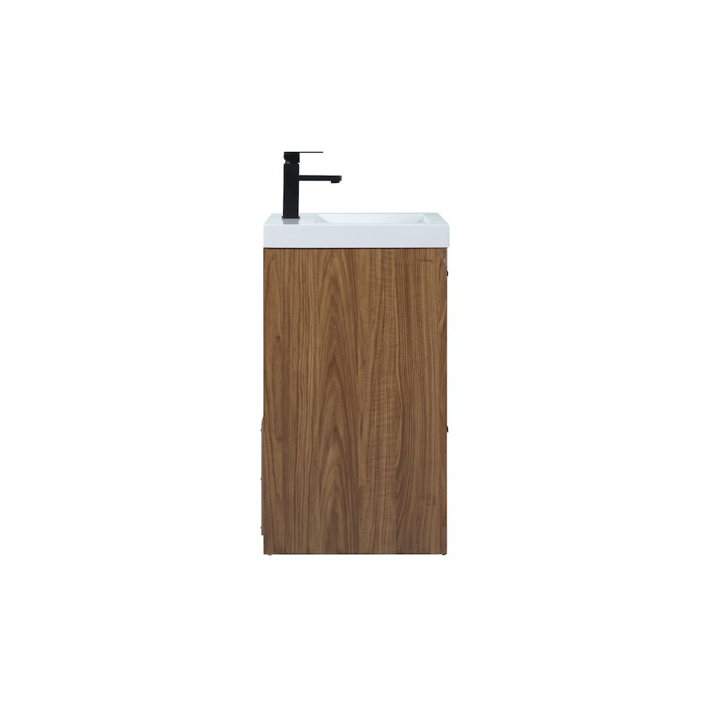 24 inch Single bathroom vanity in walnut brown