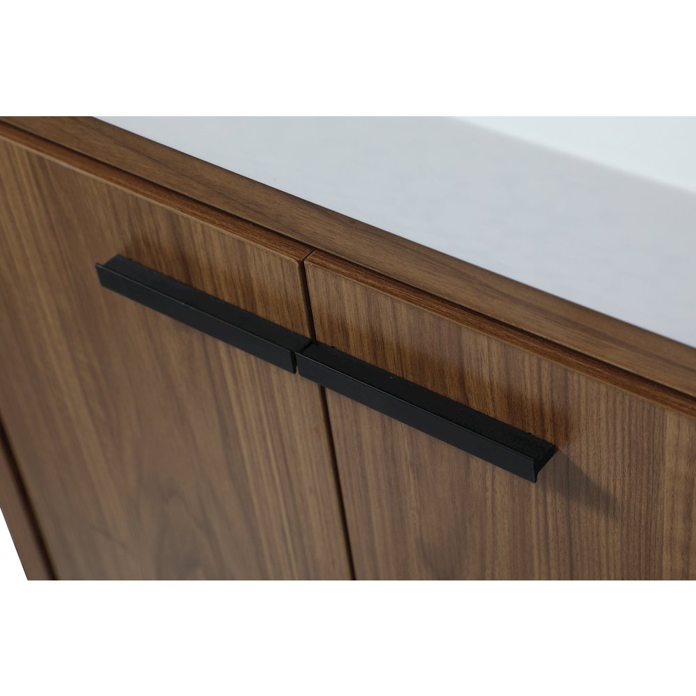 24 inch Single bathroom vanity in walnut brown