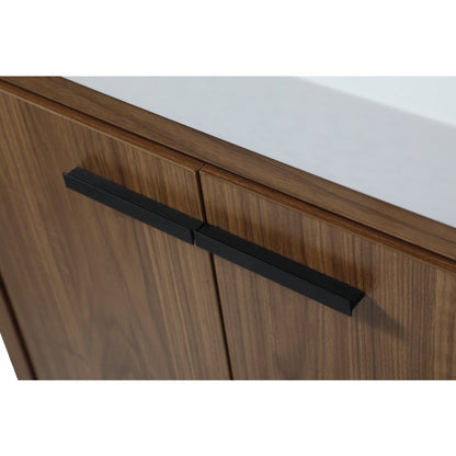 24 inch Single bathroom vanity in walnut brown
