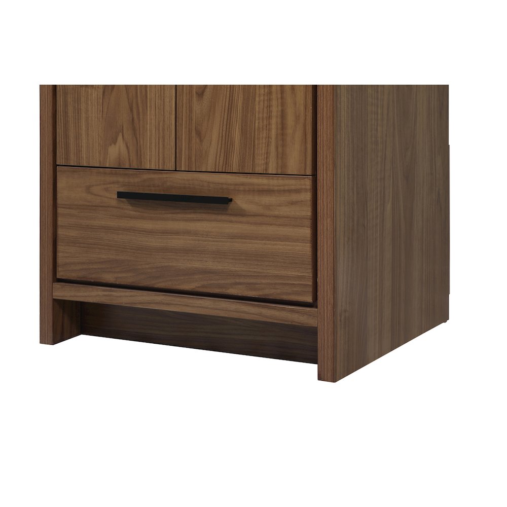 24 inch Single bathroom vanity in walnut brown