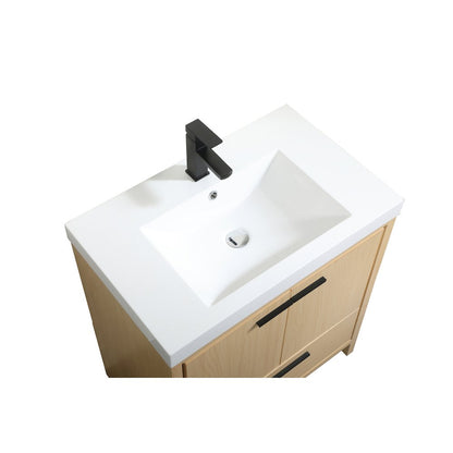 30 inch Single bathroom vanity in Maple