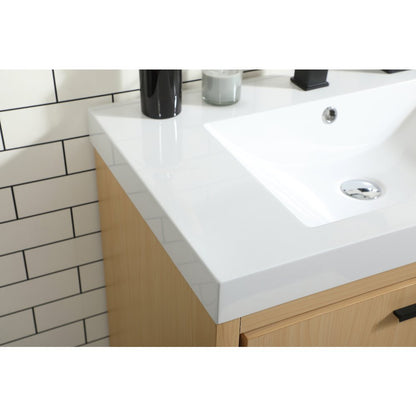30 inch Single bathroom vanity in Maple