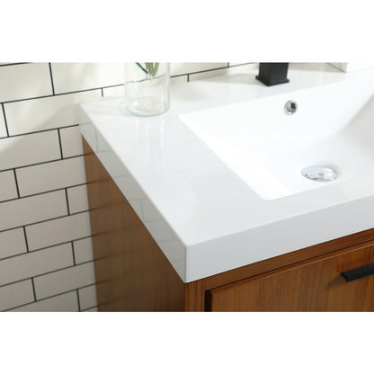 30 inch Single bathroom vanity in Teak