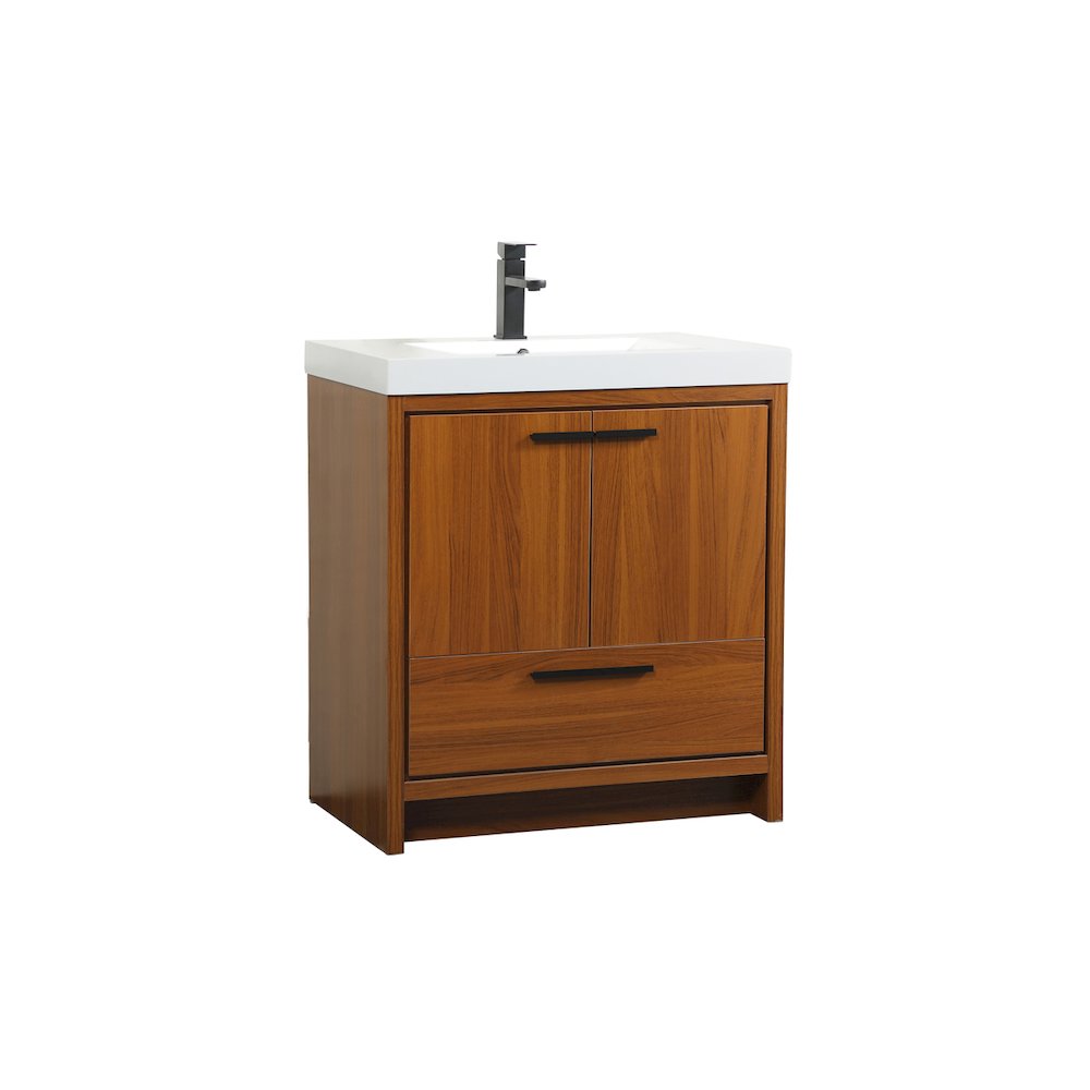 30 inch Single bathroom vanity in Teak