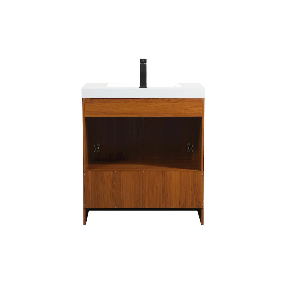 30 inch Single bathroom vanity in Teak