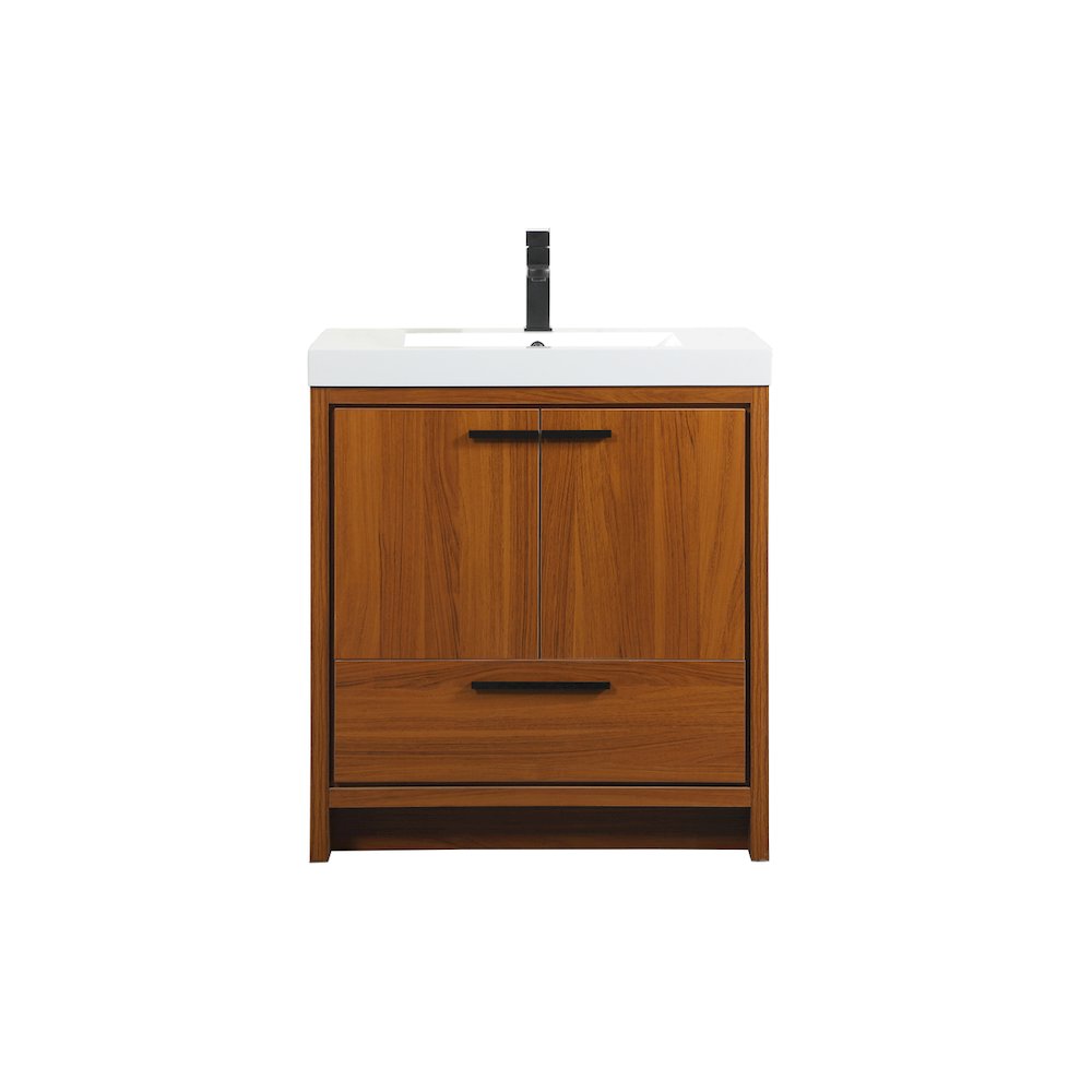 30 inch Single bathroom vanity in Teak