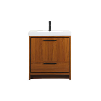 30 inch Single bathroom vanity in Teak