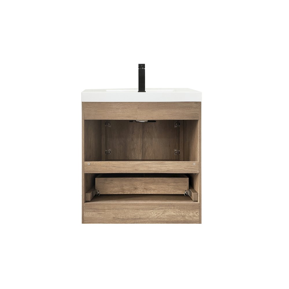 30 inch Single bathroom vanity in natural oak