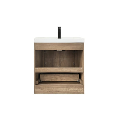 30 inch Single bathroom vanity in natural oak