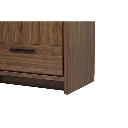 30 inch Single bathroom vanity in walnut brown