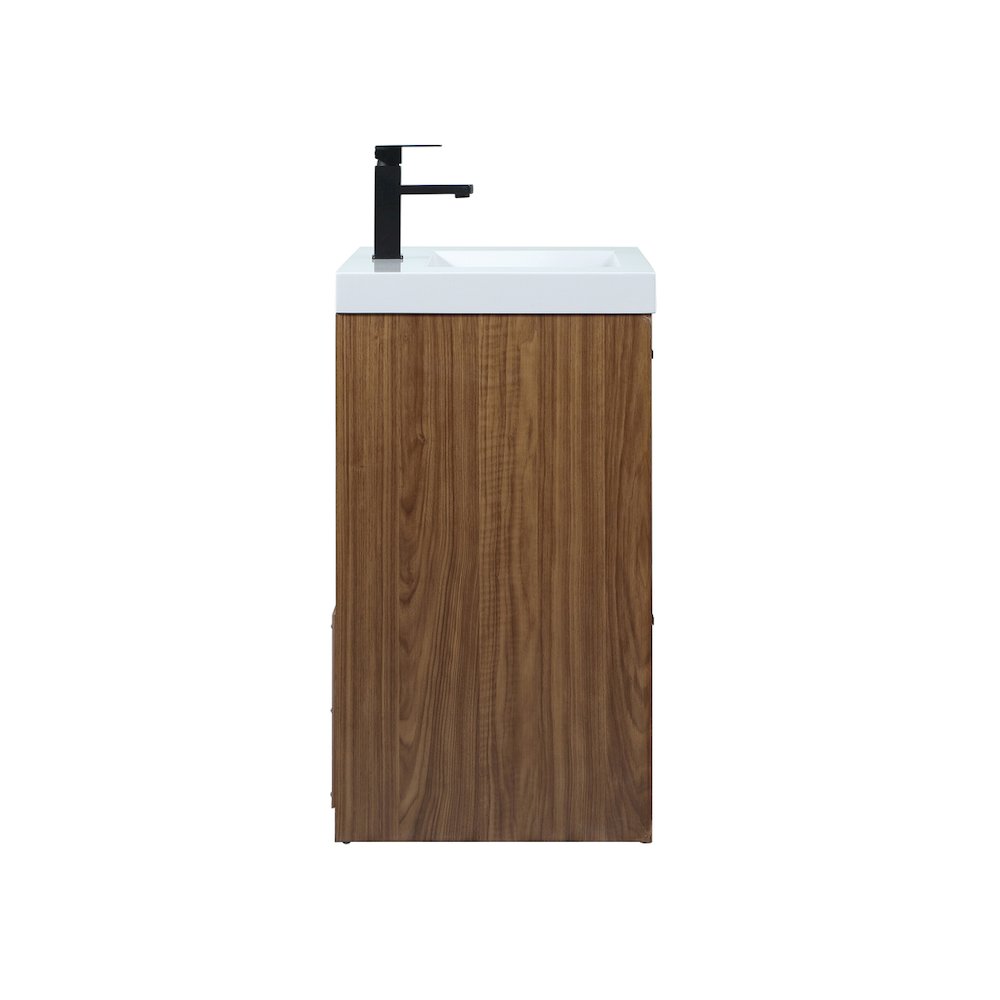 30 inch Single bathroom vanity in walnut brown