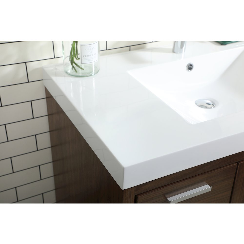 36 inch Single bathroom vanity in Walnut