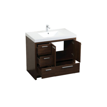 36 inch Single bathroom vanity in Walnut