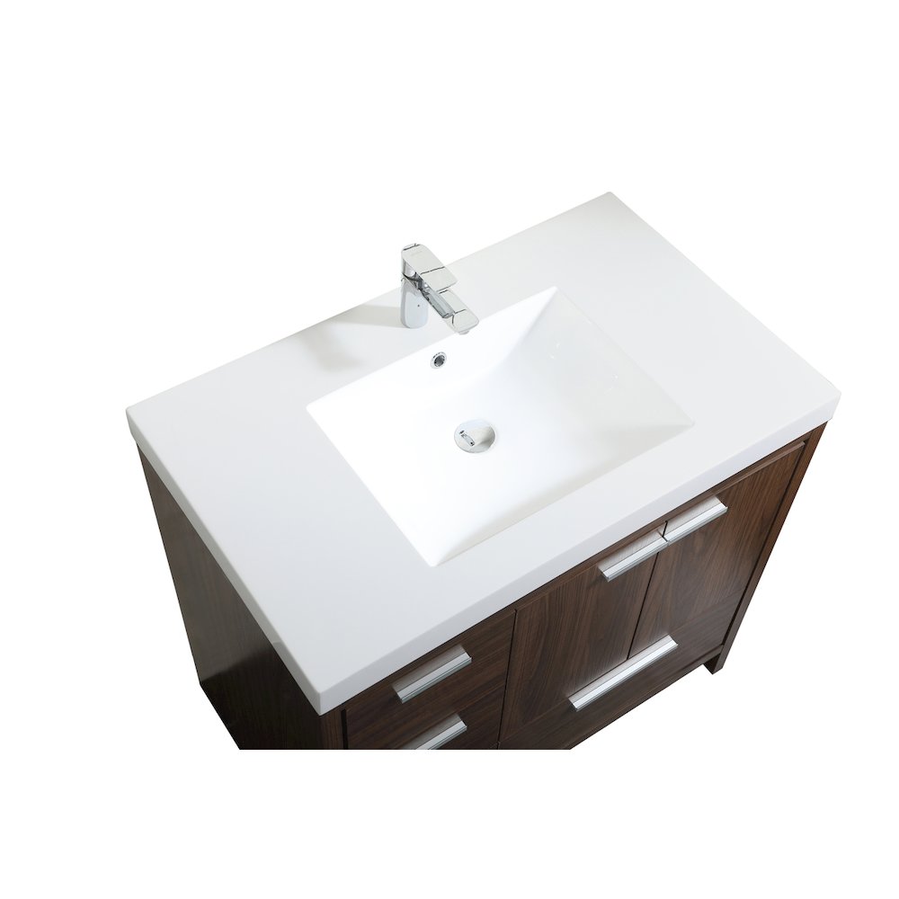 36 inch Single bathroom vanity in Walnut