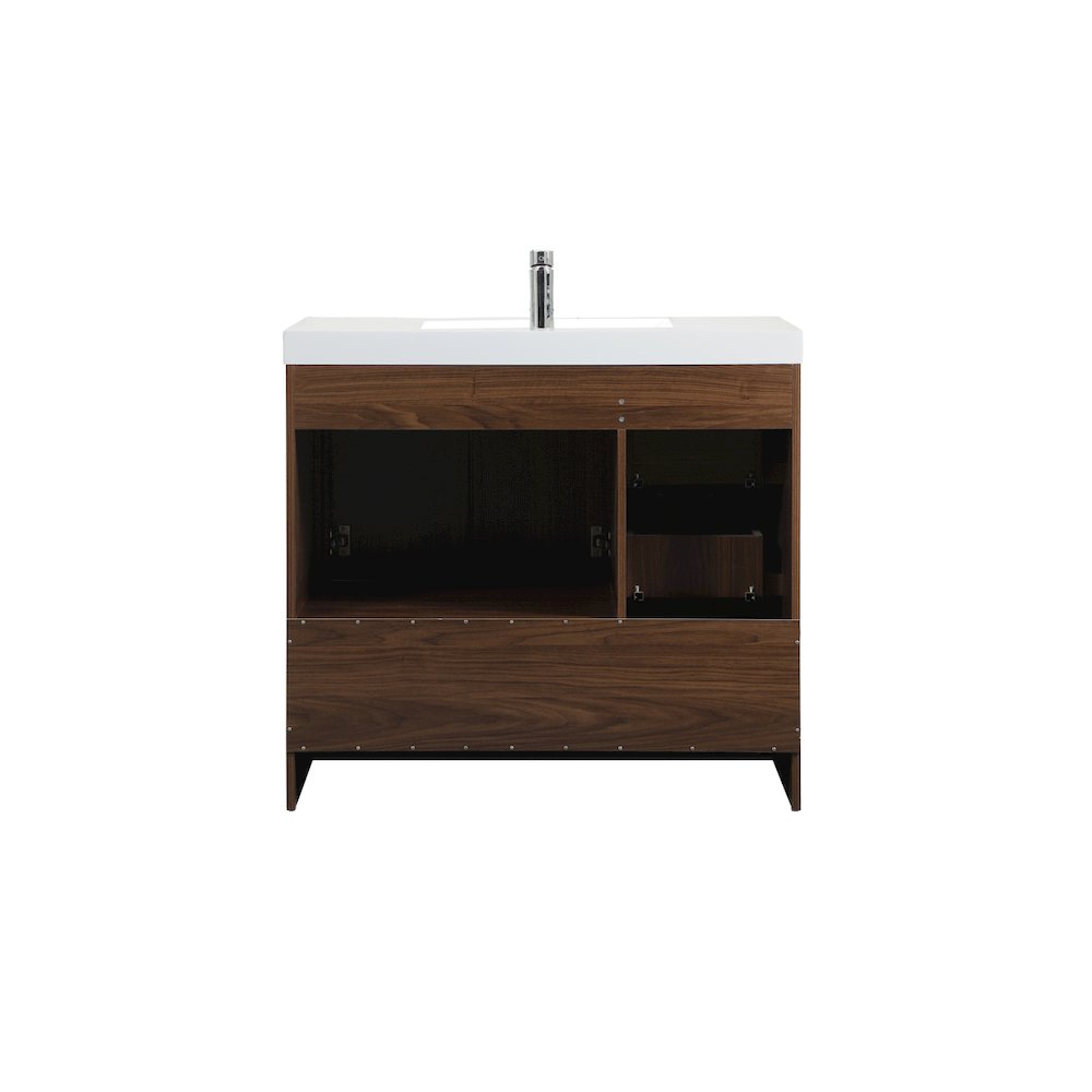36 inch Single bathroom vanity in Walnut