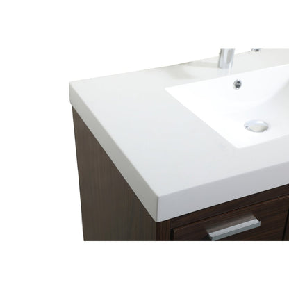 36 inch Single bathroom vanity in Walnut