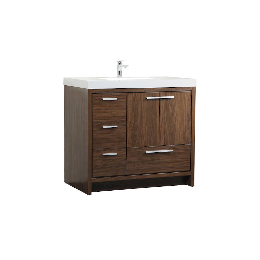 36 inch Single bathroom vanity in Walnut