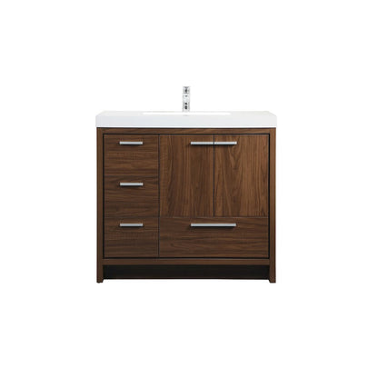 36 inch Single bathroom vanity in Walnut