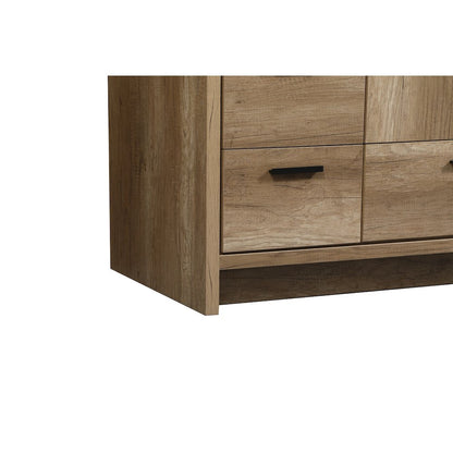 42 inch Single bathroom vanity in natural oak