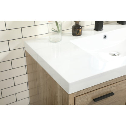42 inch Single bathroom vanity in natural oak
