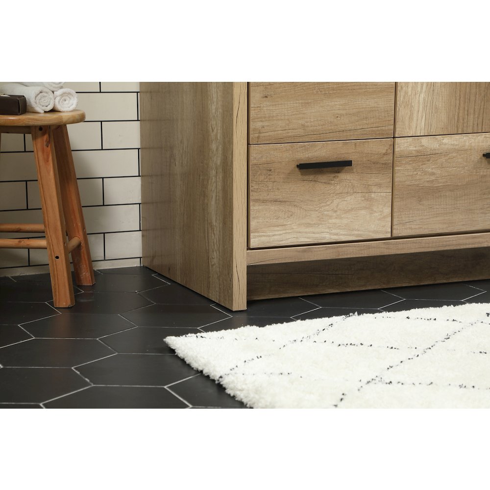 42 inch Single bathroom vanity in natural oak