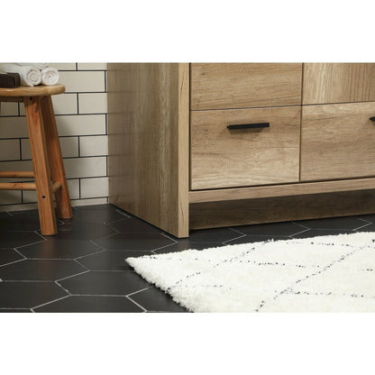 42 inch Single bathroom vanity in natural oak