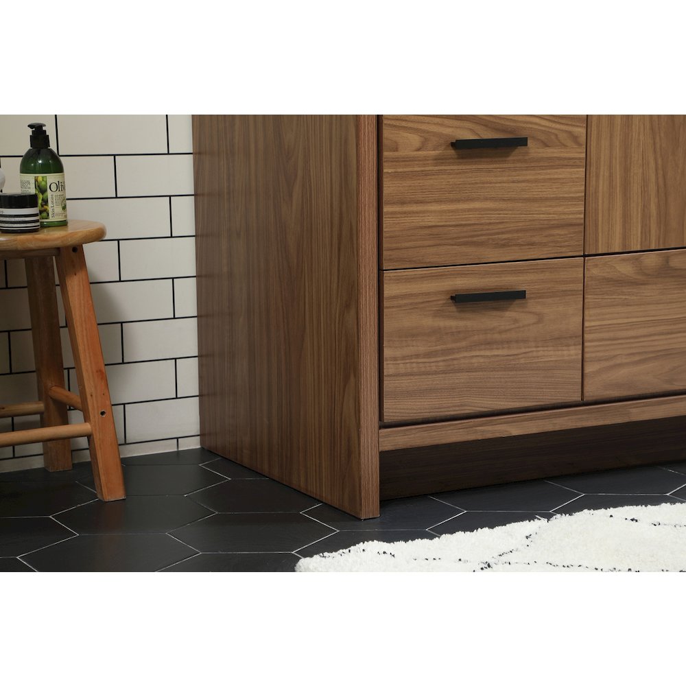 42 inch Single bathroom vanity in walnut brown