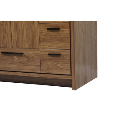 48 inch Single bathroom vanity in walnut brown