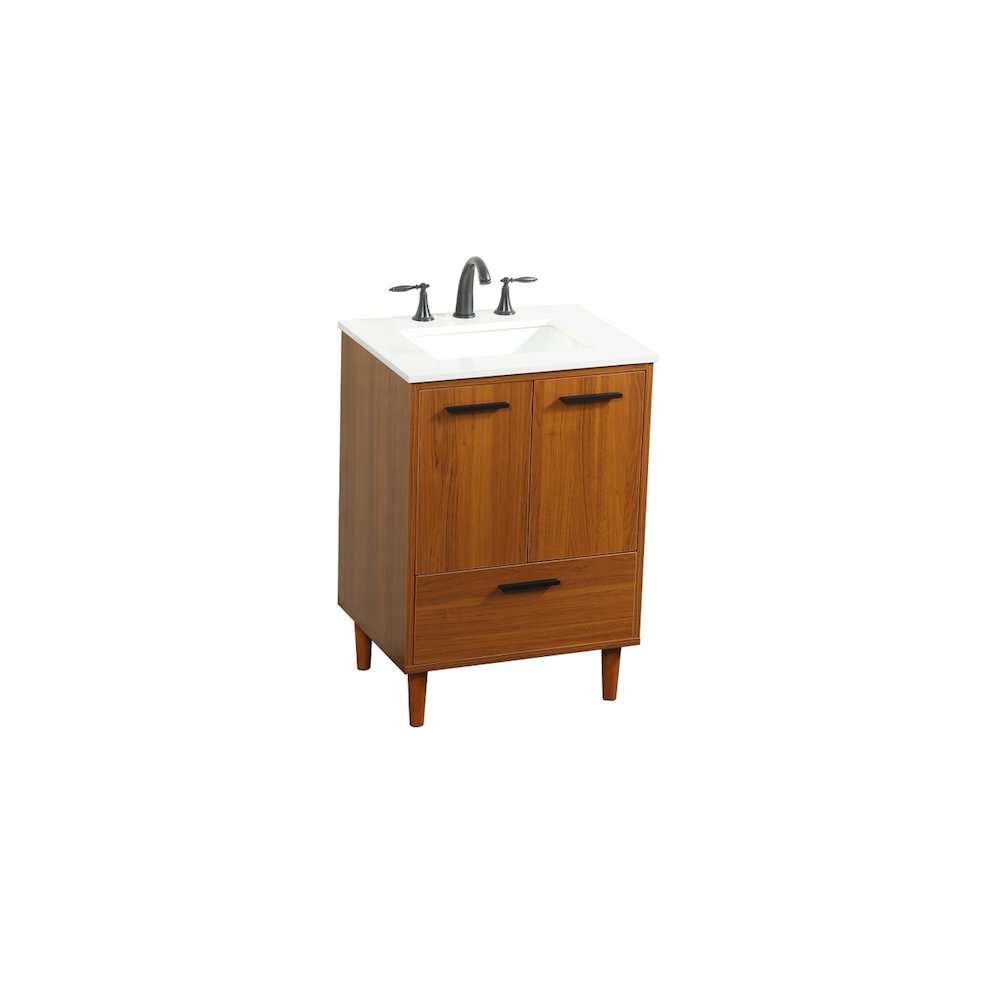 24 inch bathroom vanity in Teak