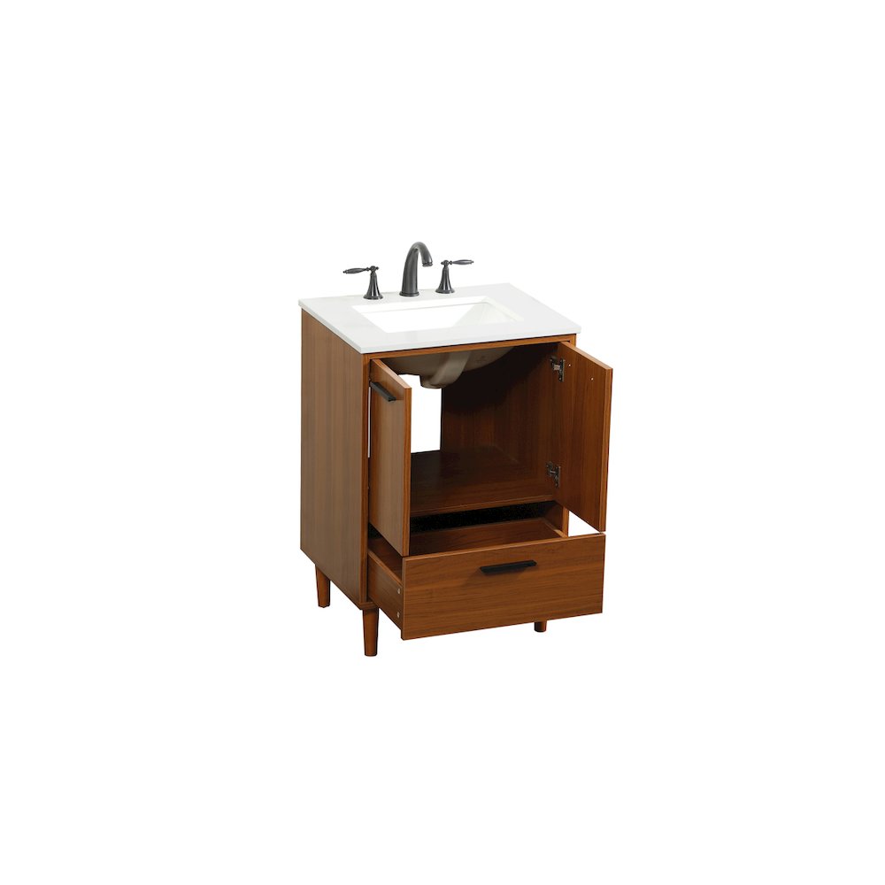 24 inch bathroom vanity in Teak