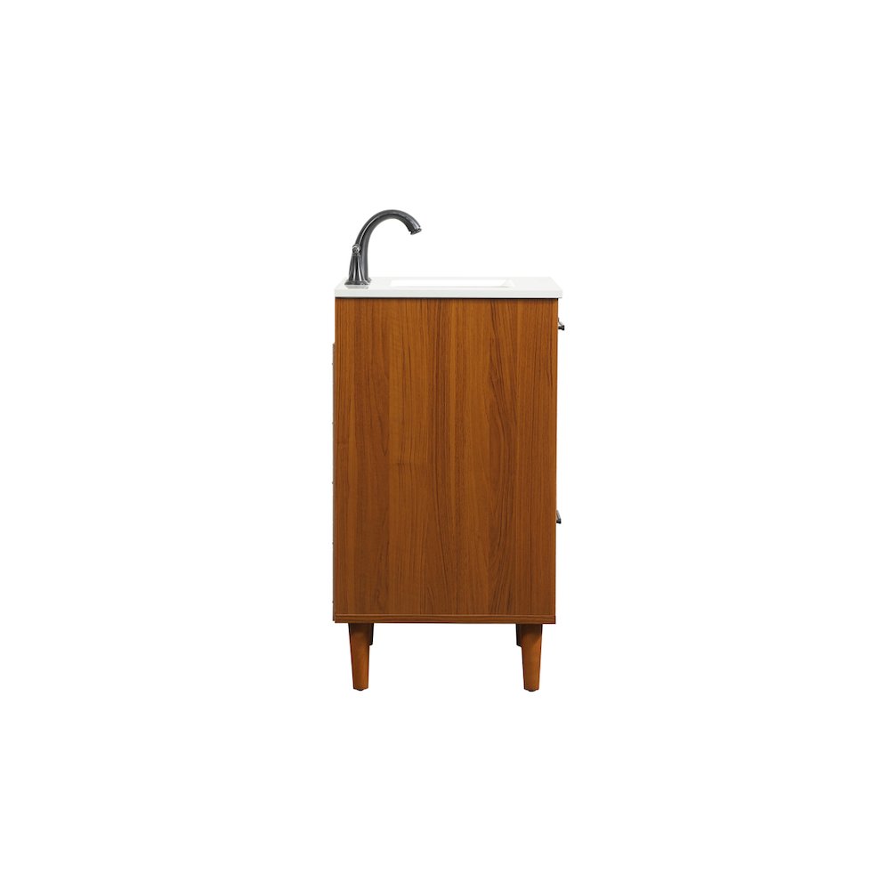 24 inch bathroom vanity in Teak