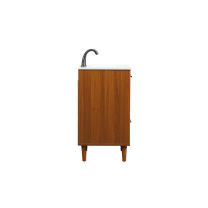 24 inch bathroom vanity in Teak