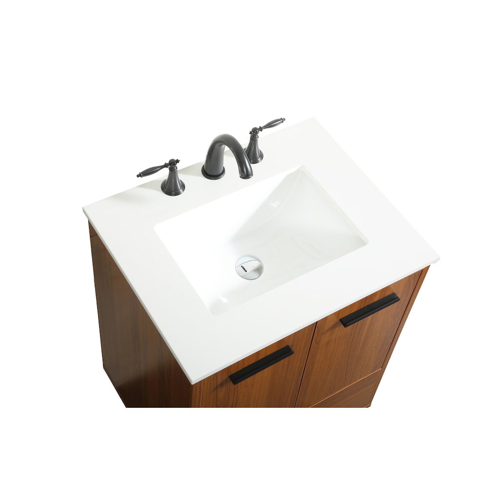 24 inch bathroom vanity in Teak