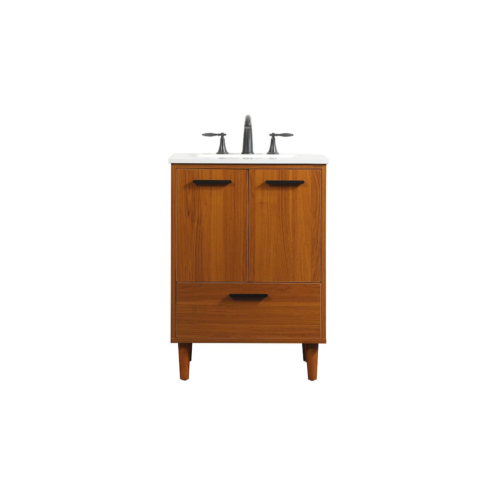 24 inch bathroom vanity in Teak