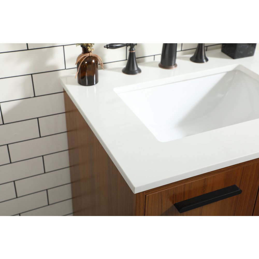 24 inch bathroom vanity in Teak