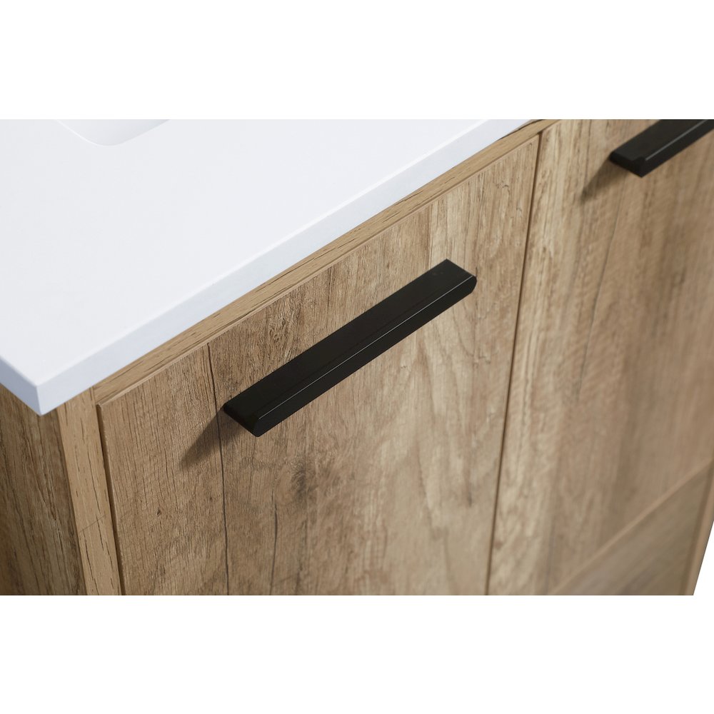 24 inch Single bathroom vanity in natural oak
