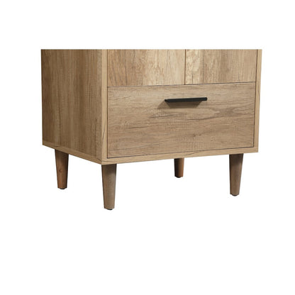 24 inch Single bathroom vanity in natural oak