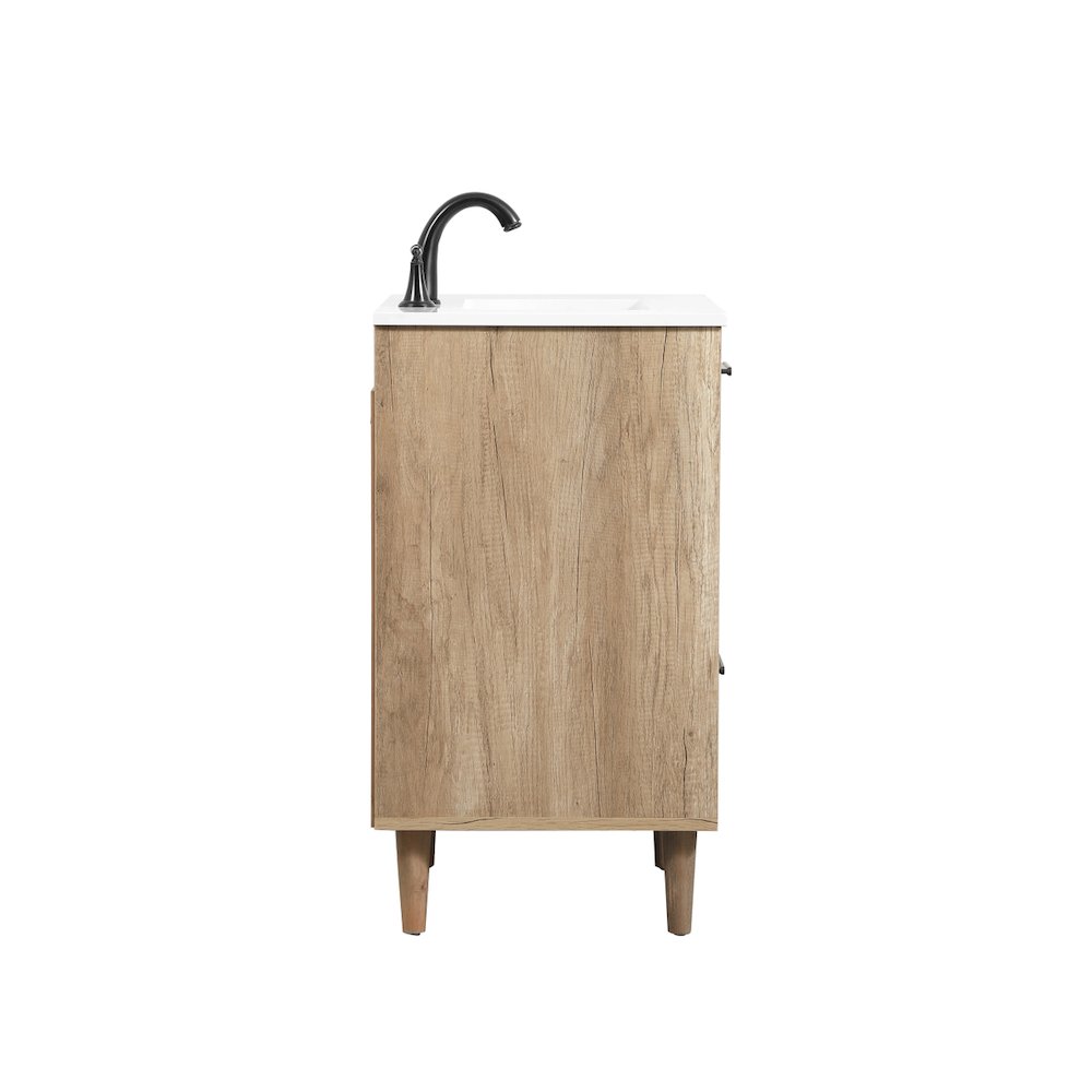 24 inch Single bathroom vanity in natural oak