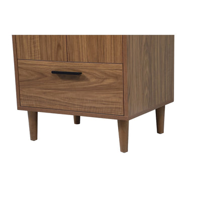 24 inch Single bathroom vanity in walnut brown