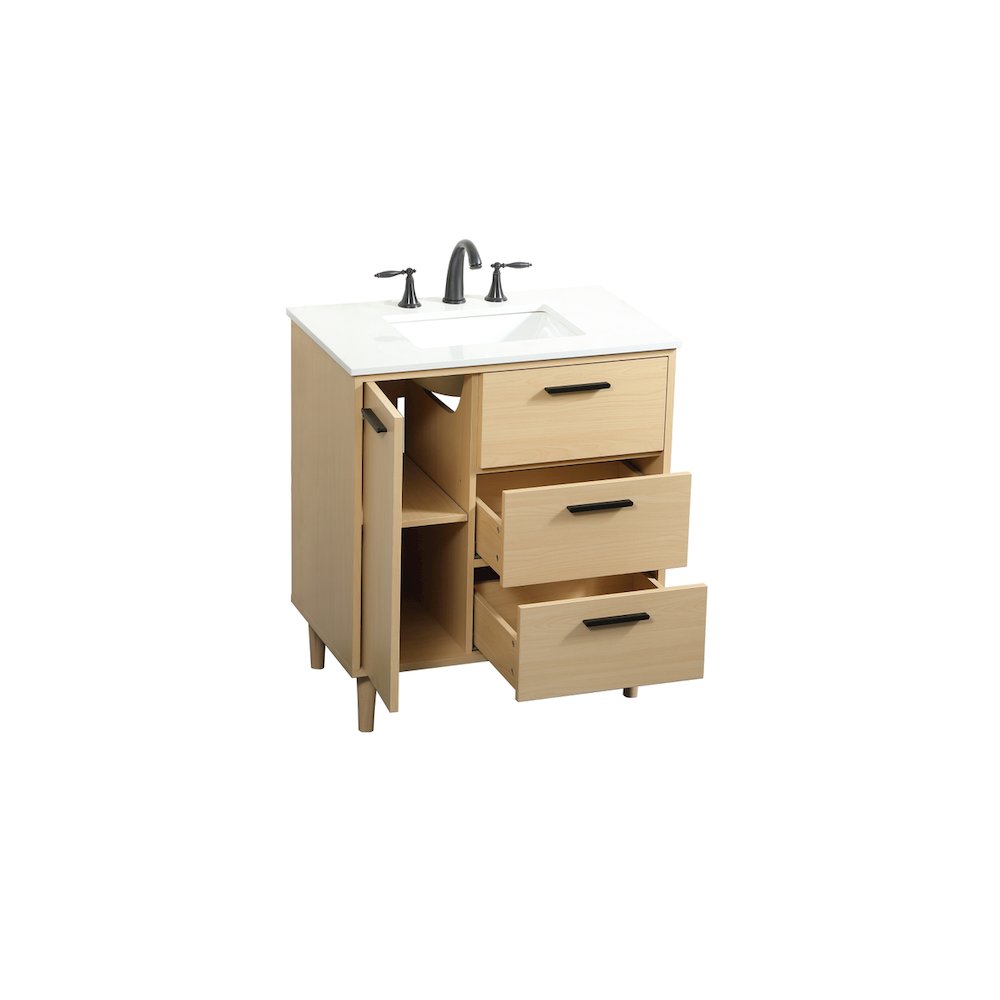 30 inch bathroom vanity in Maple