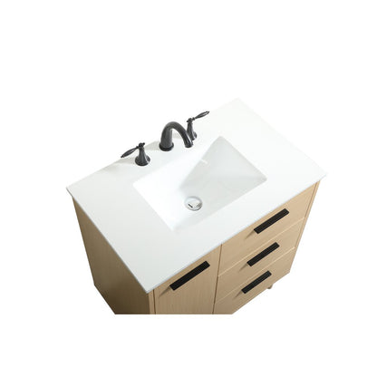 30 inch bathroom vanity in Maple