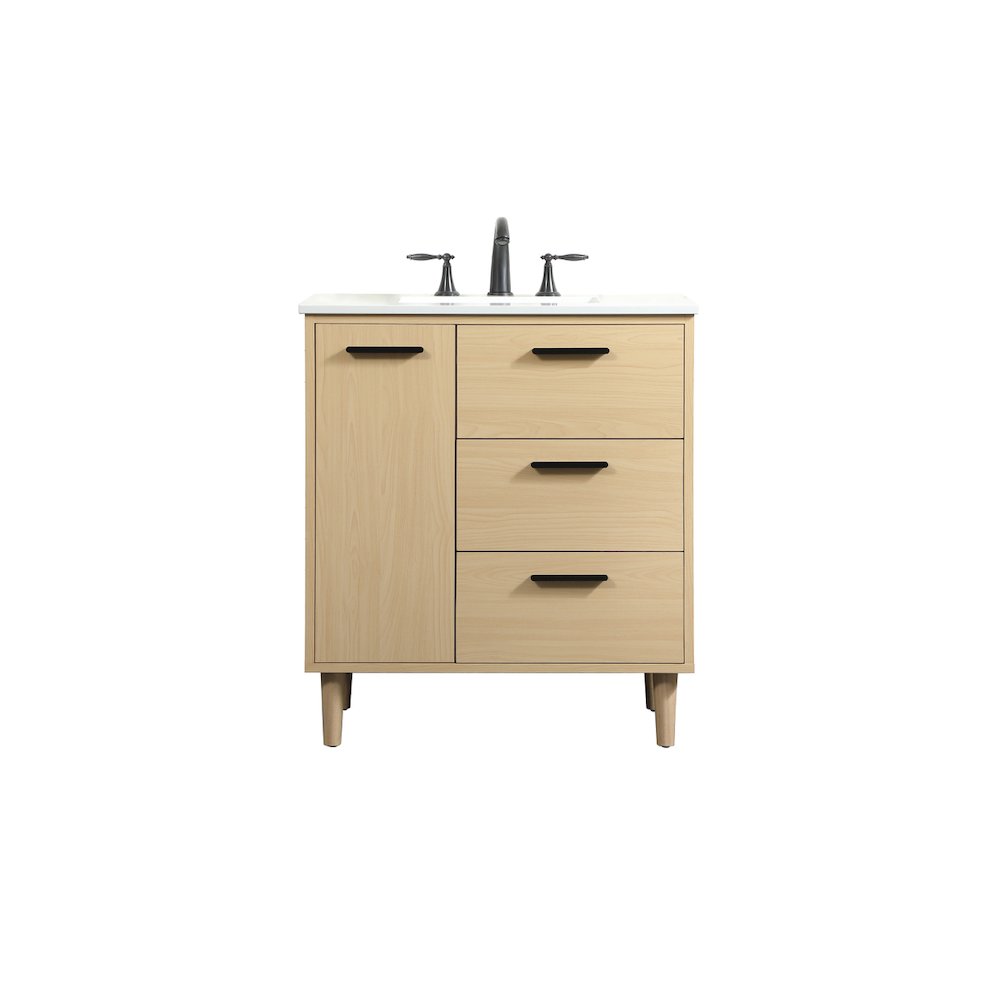 30 inch bathroom vanity in Maple