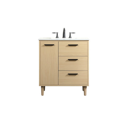 30 inch bathroom vanity in Maple