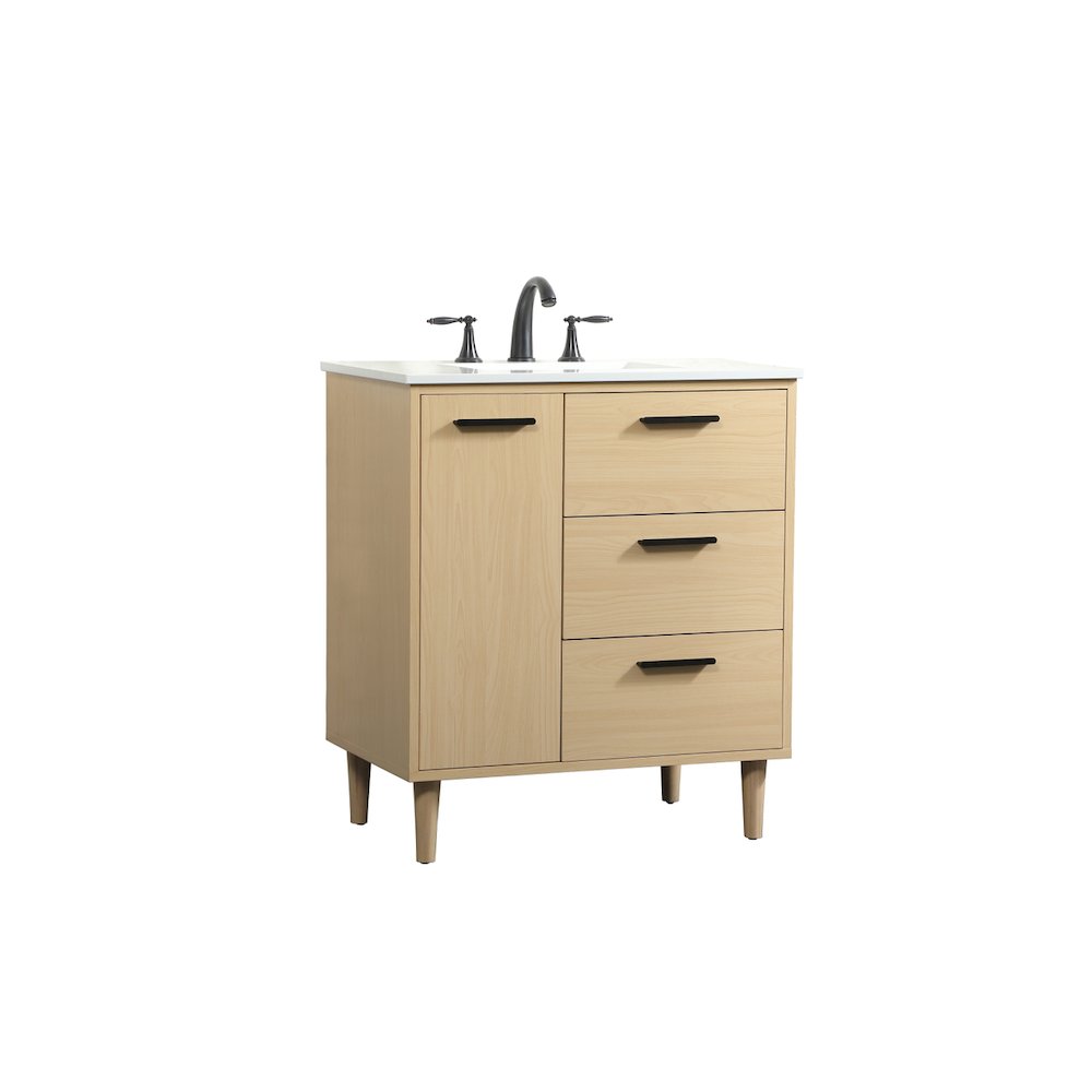 30 inch bathroom vanity in Maple